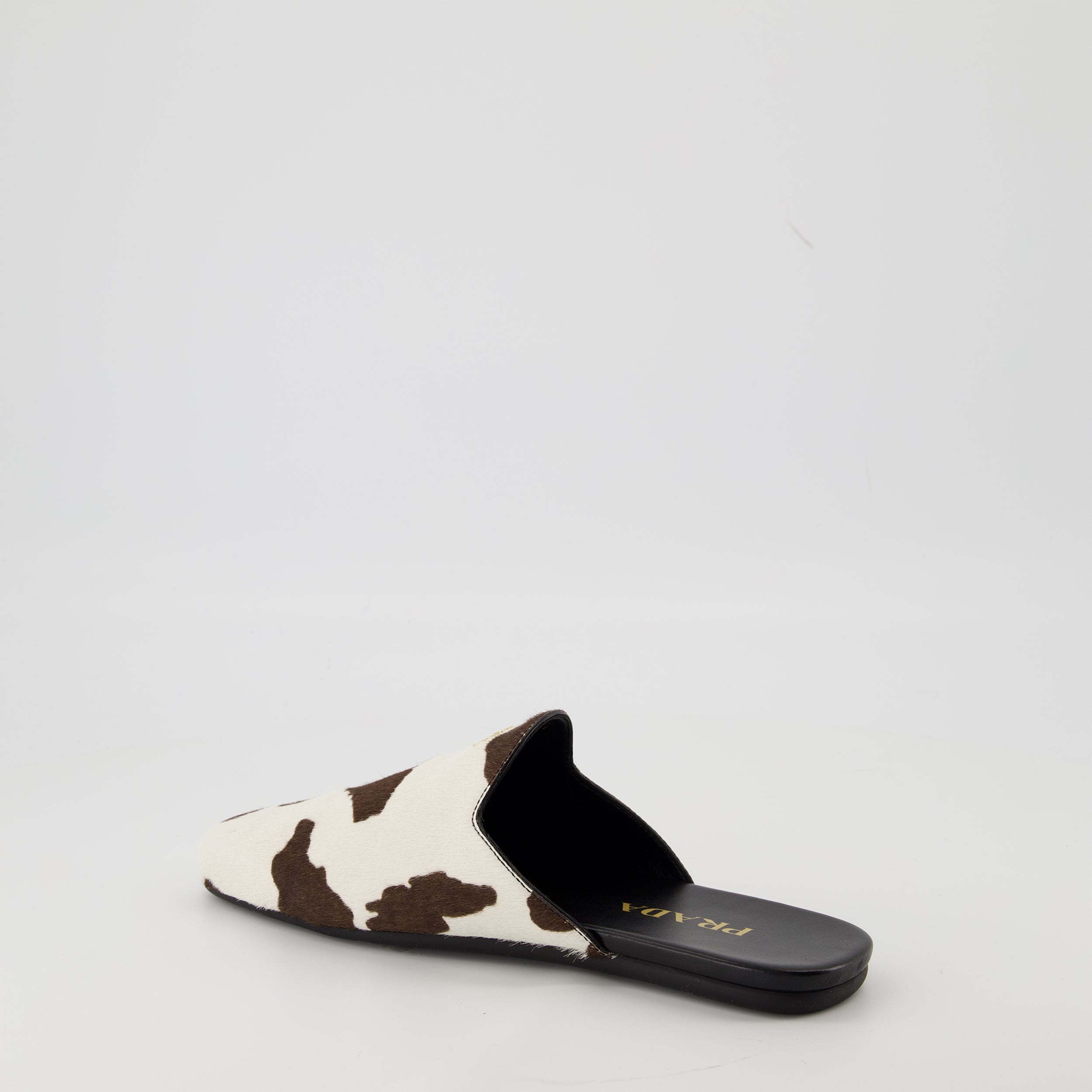 Leather Cow Printed Mules