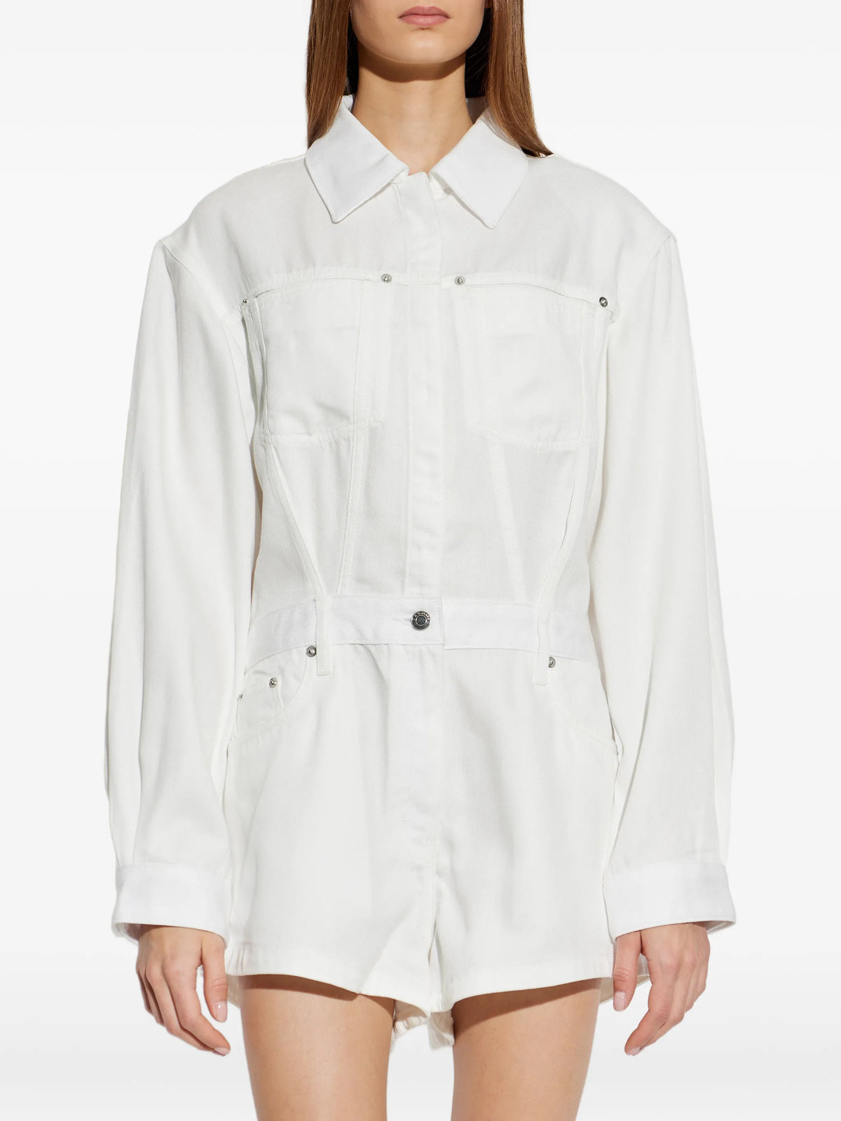Image of Combi-Shot Blanche en Denim by Iro for Women - Season Spring-Summer 2026 - Model View 2