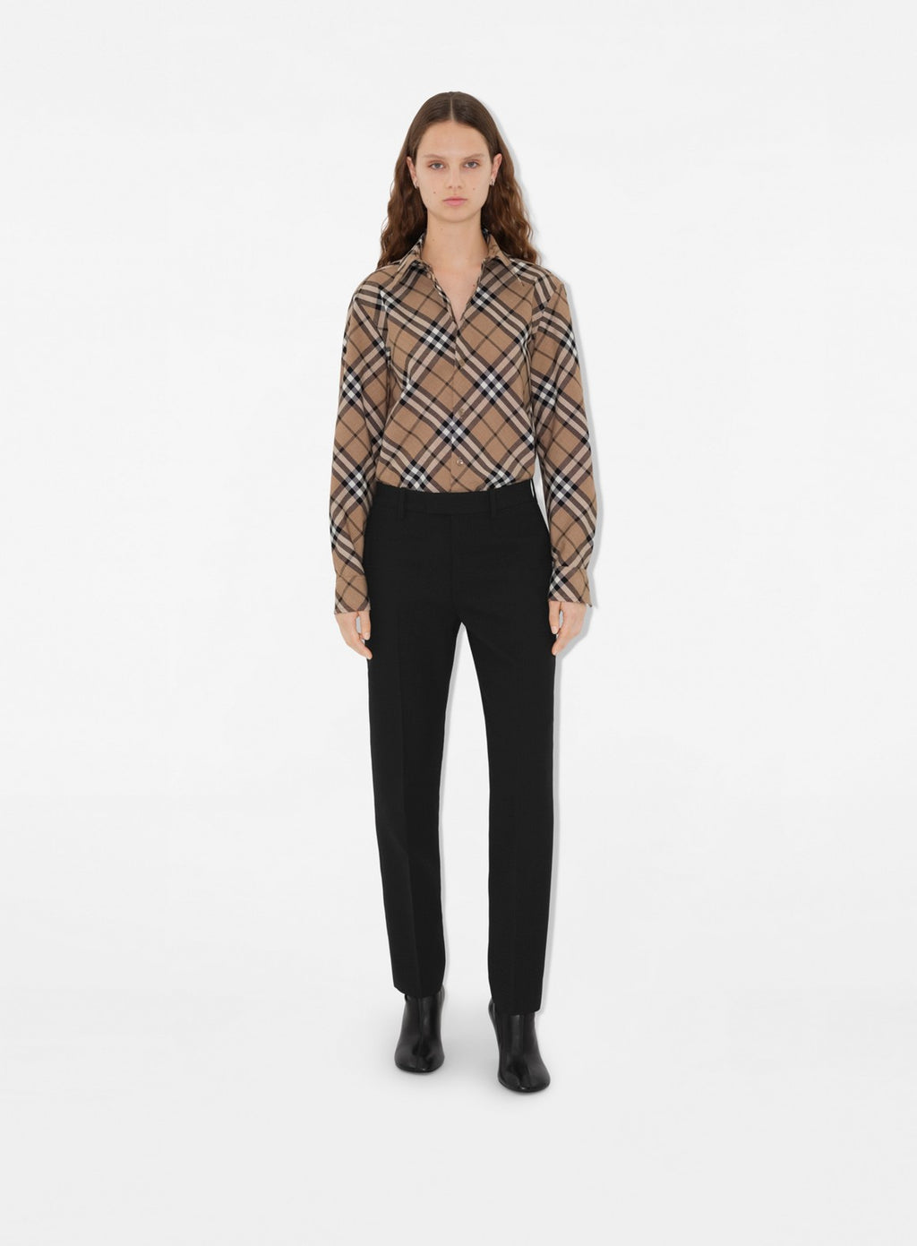 Burberry plaid shirt, wool clothing, luxury fashion, classic check, sophisticated style