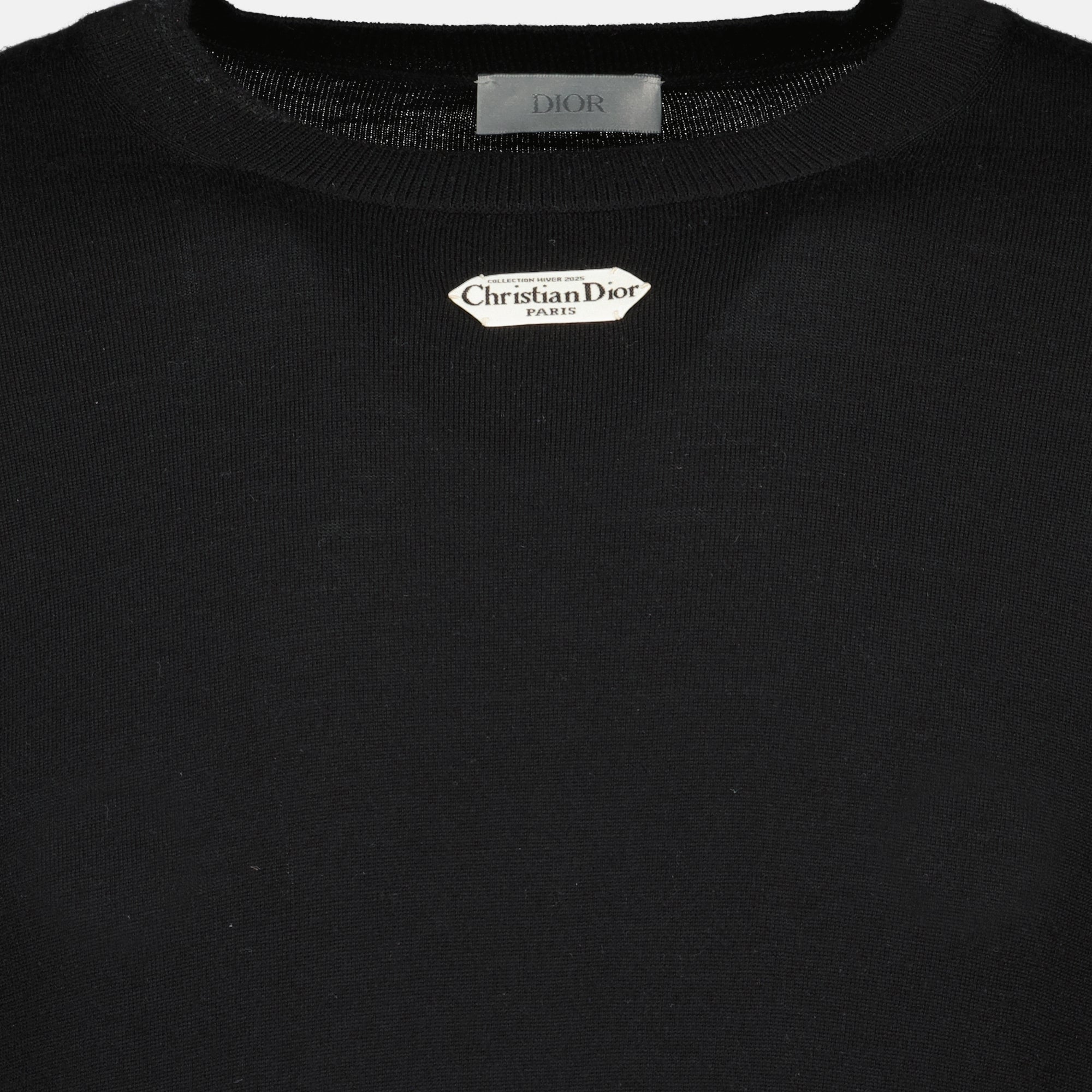 Dior sweater, black wool sweater, Autumn-Winter 2025, men's knitwear, designer knitwear