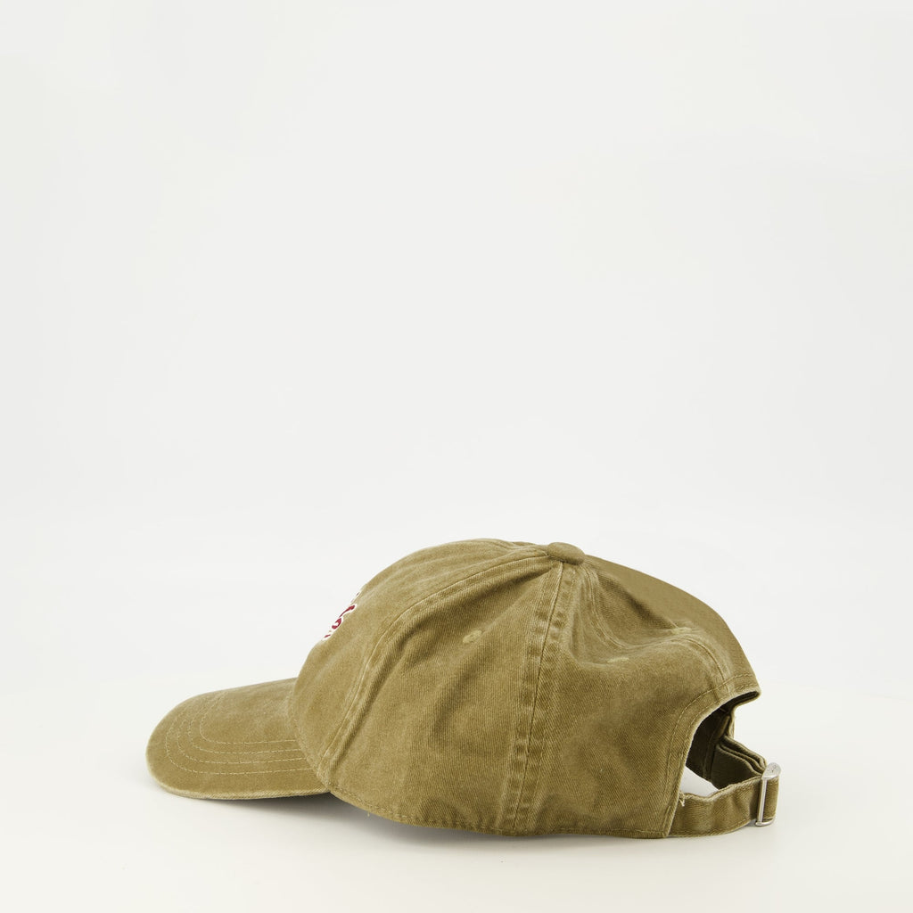 Boné de algodão caqui bordado