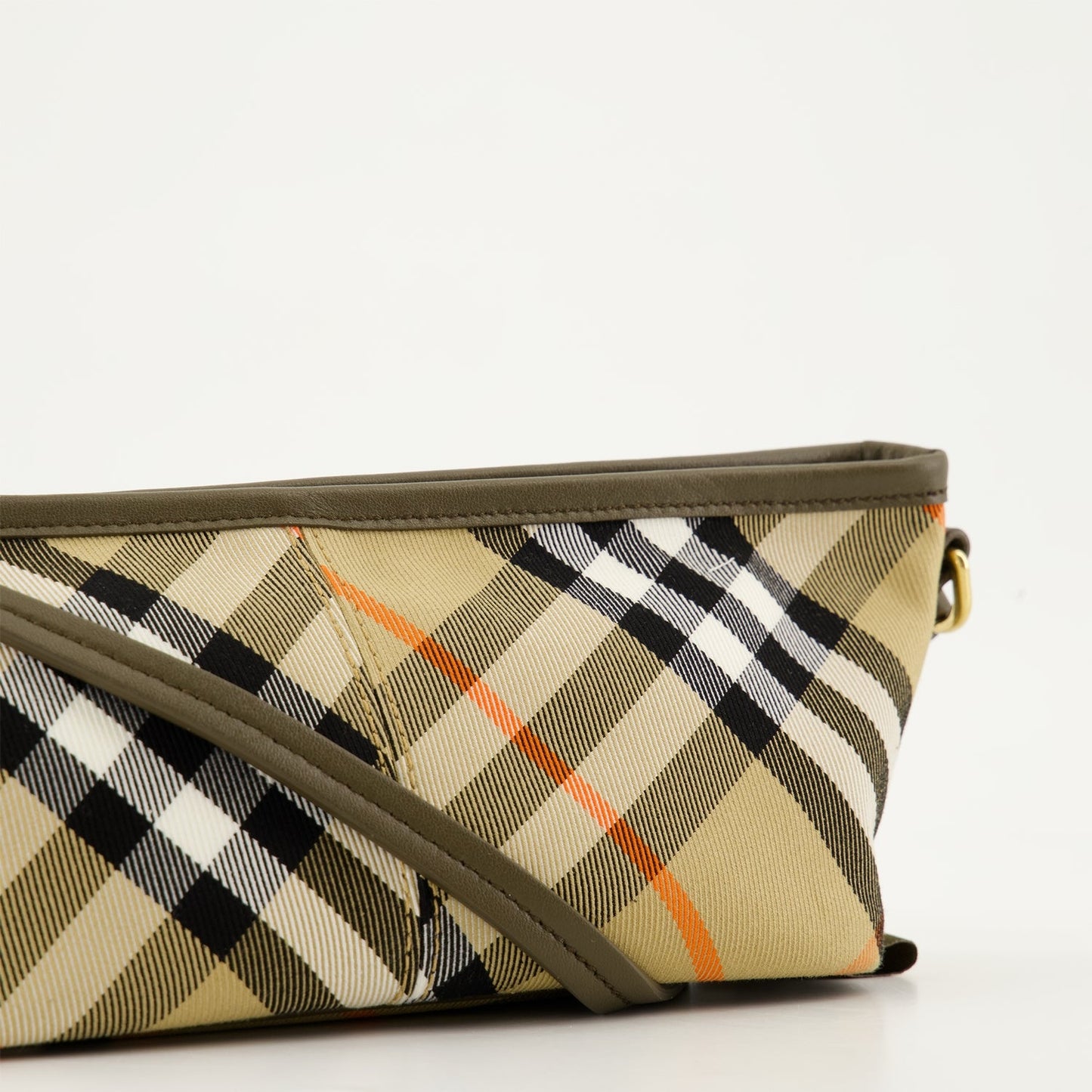 Check Mini Tote Bag, Autumn-Winter Collection, Leather and Canvas, Vintage Check Print, Luxury Accessories