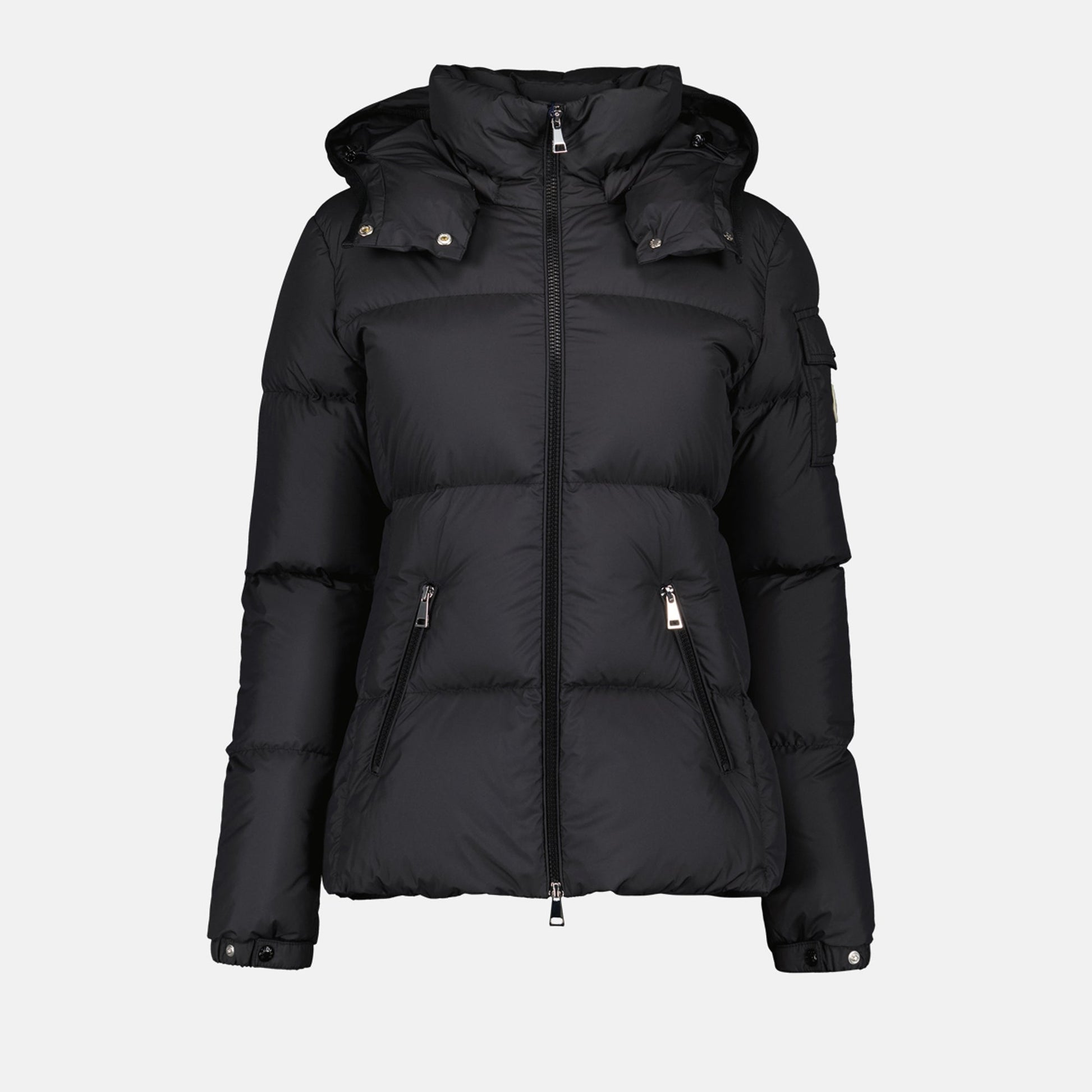 Black Quilted Jacket, Autumn-Winter 2024, Waterproof Polyester Jacket, Luxury Outerwear, Elegant Jacket