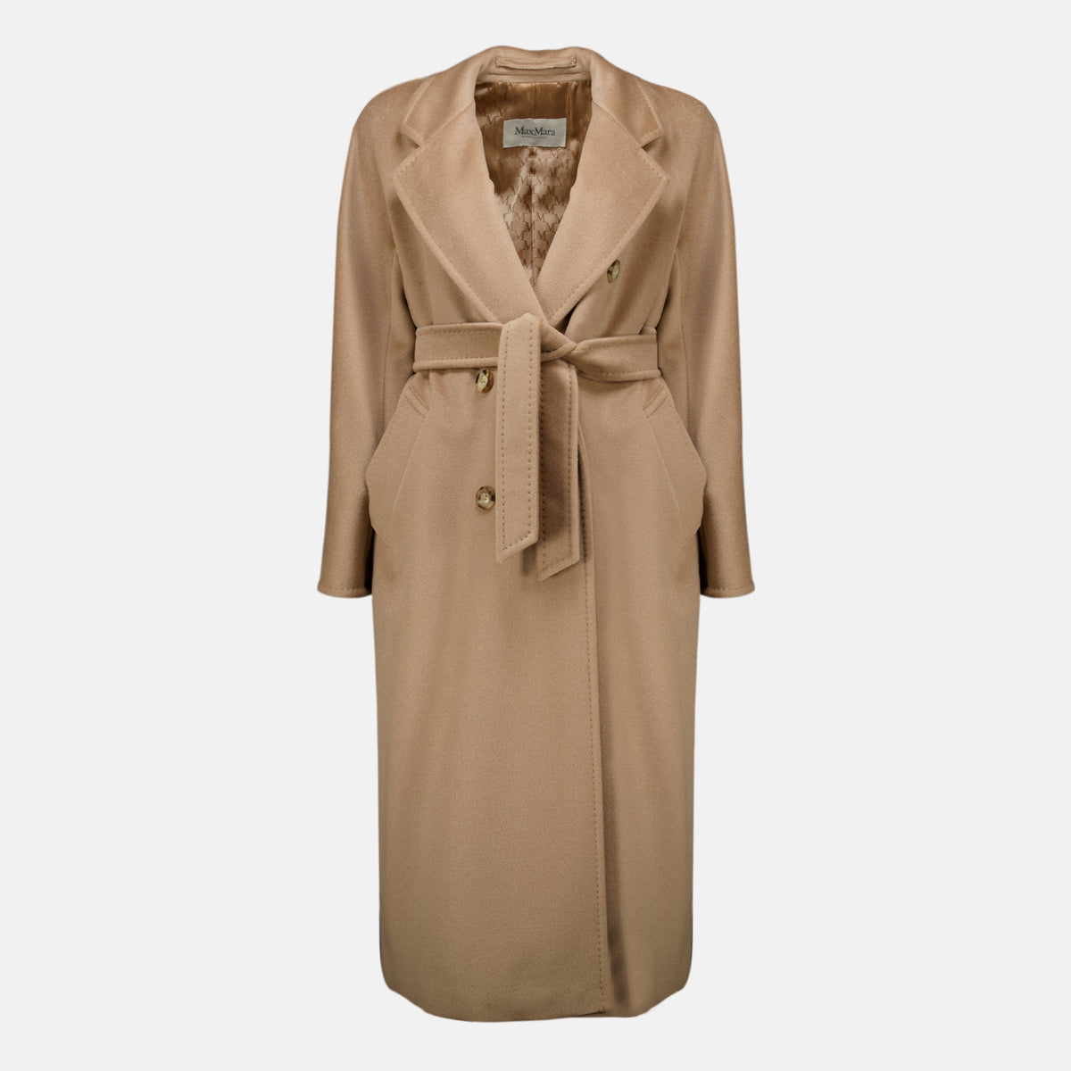 Manteau Icon beige en laine et cachemire