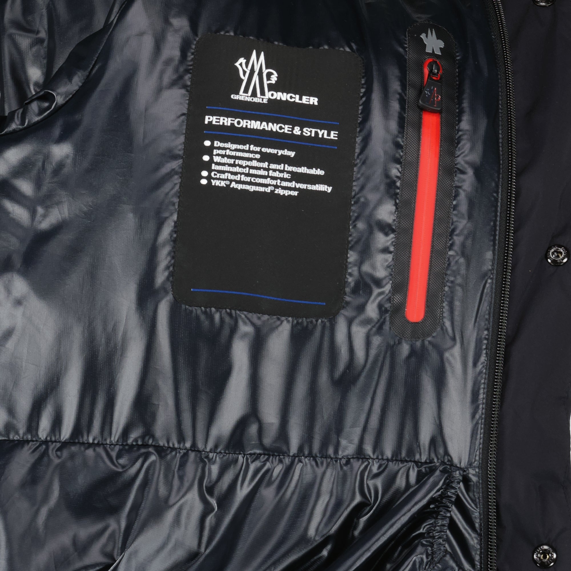 Moncler Grenoble jacket, black down jacket, Fall Winter 2025, men's outerwear, luxury fashion