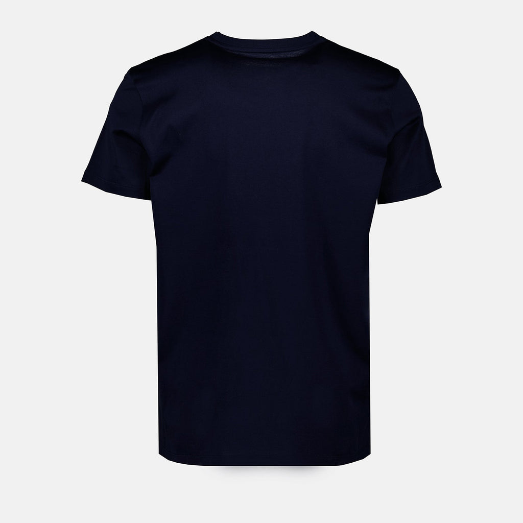 Moncler T-shirt, navy fashion top, pique cotton shirt, logo T-shirt, casual wear