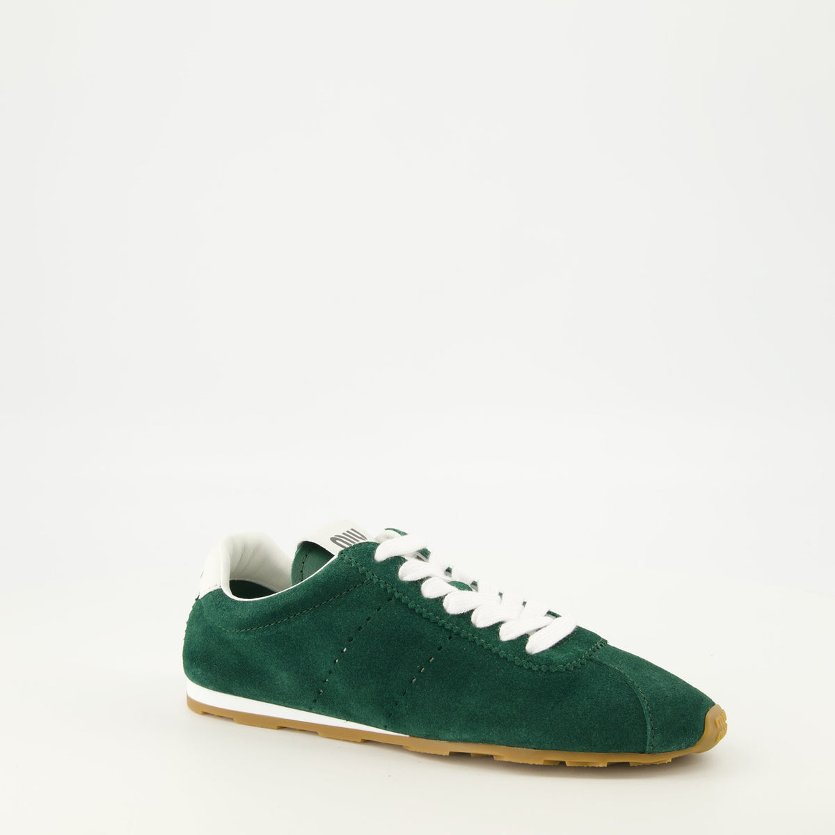 Sneaker Plume aus grünem Wildleder