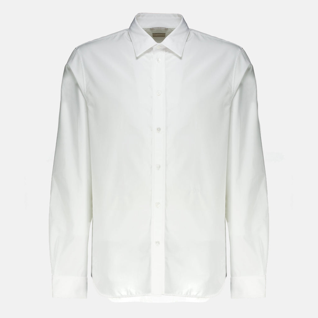 Camisa branca de algodão bordado