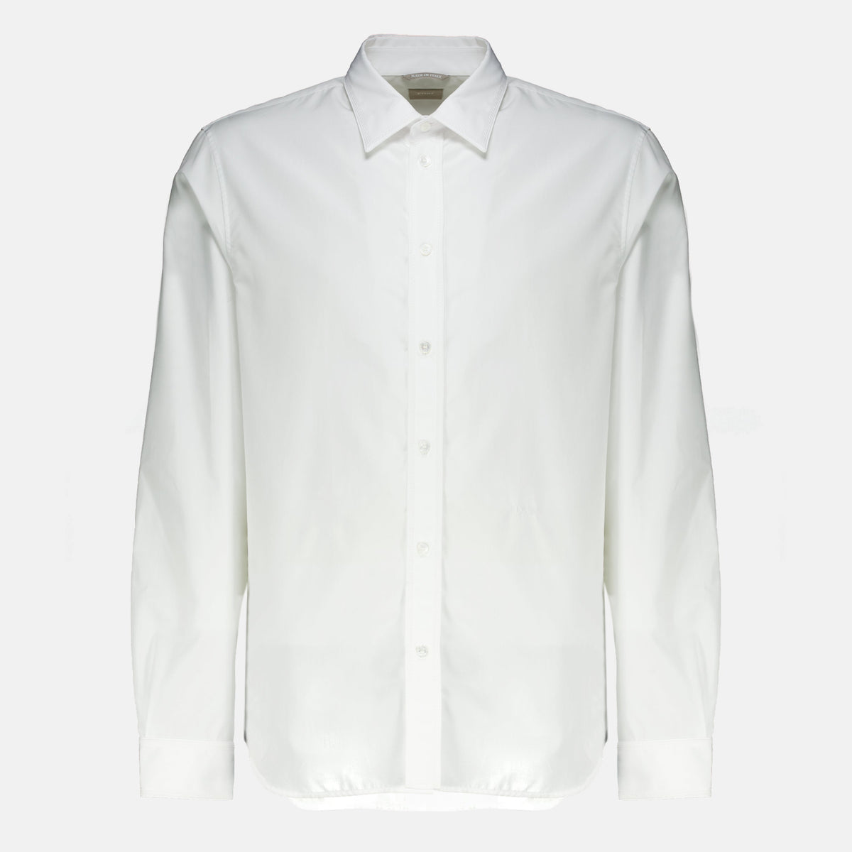 Camisa branca de algodão bordado