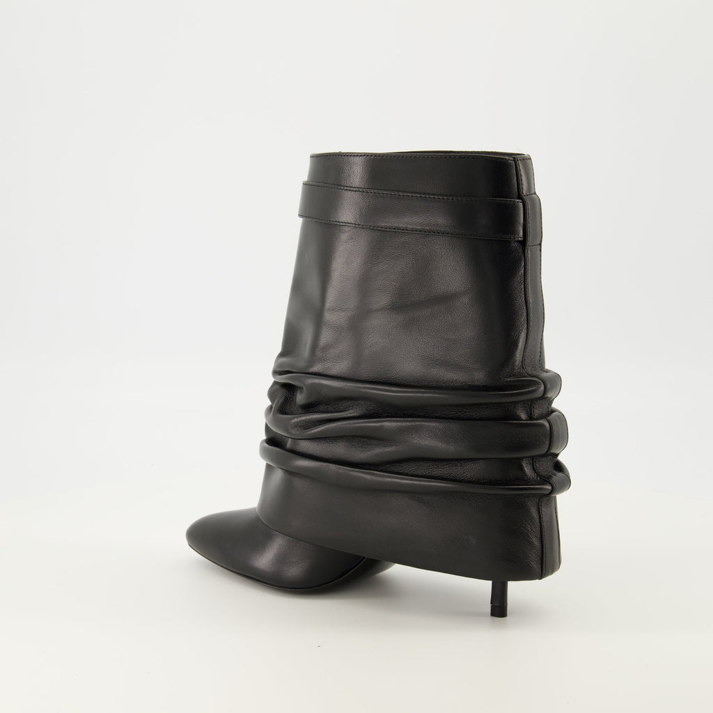 Givenchy boots, nappa leather, ankle boots, Shark Lock Stiletto, designer footwear