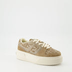 Imagem dos Fendi Match Platform Sneakers de Fendi para Mulheres - Temporada Primavera-Verão 2025 - Vista Três Quartos Frontal Direita