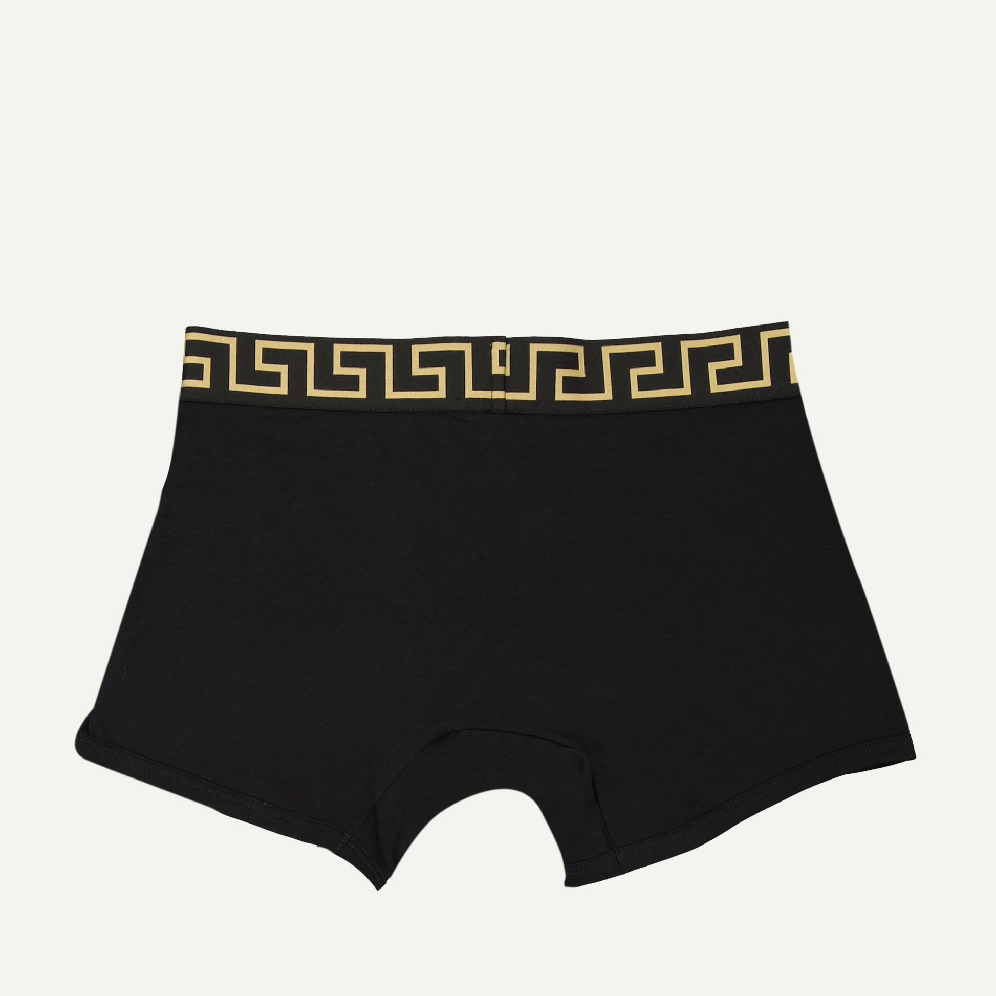 Medusa Greca, Long Boxer, Black Boxer, Cotton Elastane, Stylish Men's Underwear