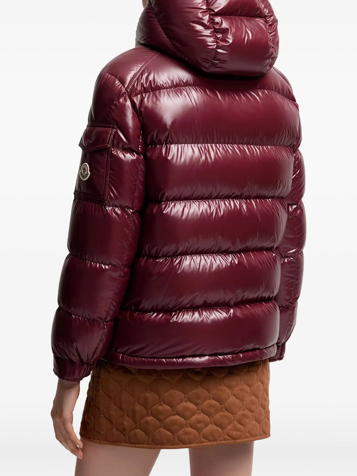 Image of Doudoune Maire Bordeaux by Moncler for Women - Season Autumn-Winter 2026 - Model View 3