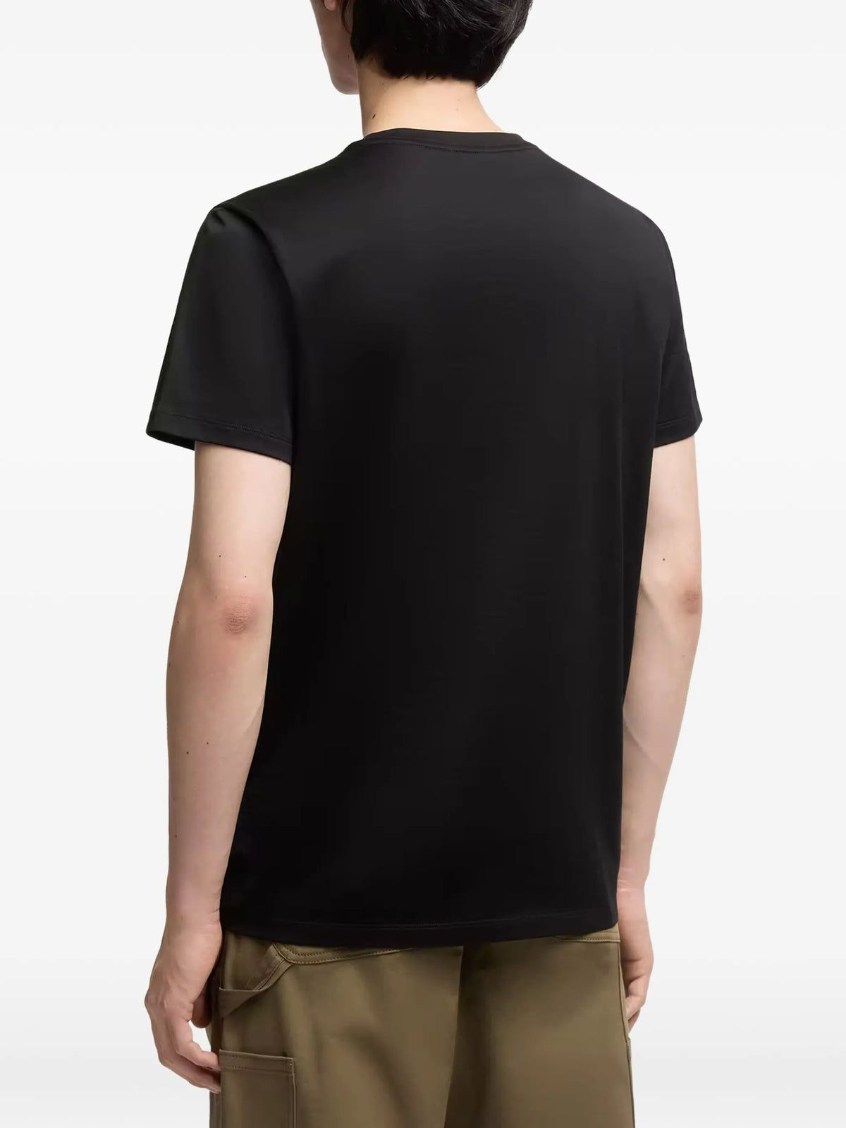Image of Black Logo T-Shirt by Moncler for Men - Season Autumn-Winter 2026 - Model View 2