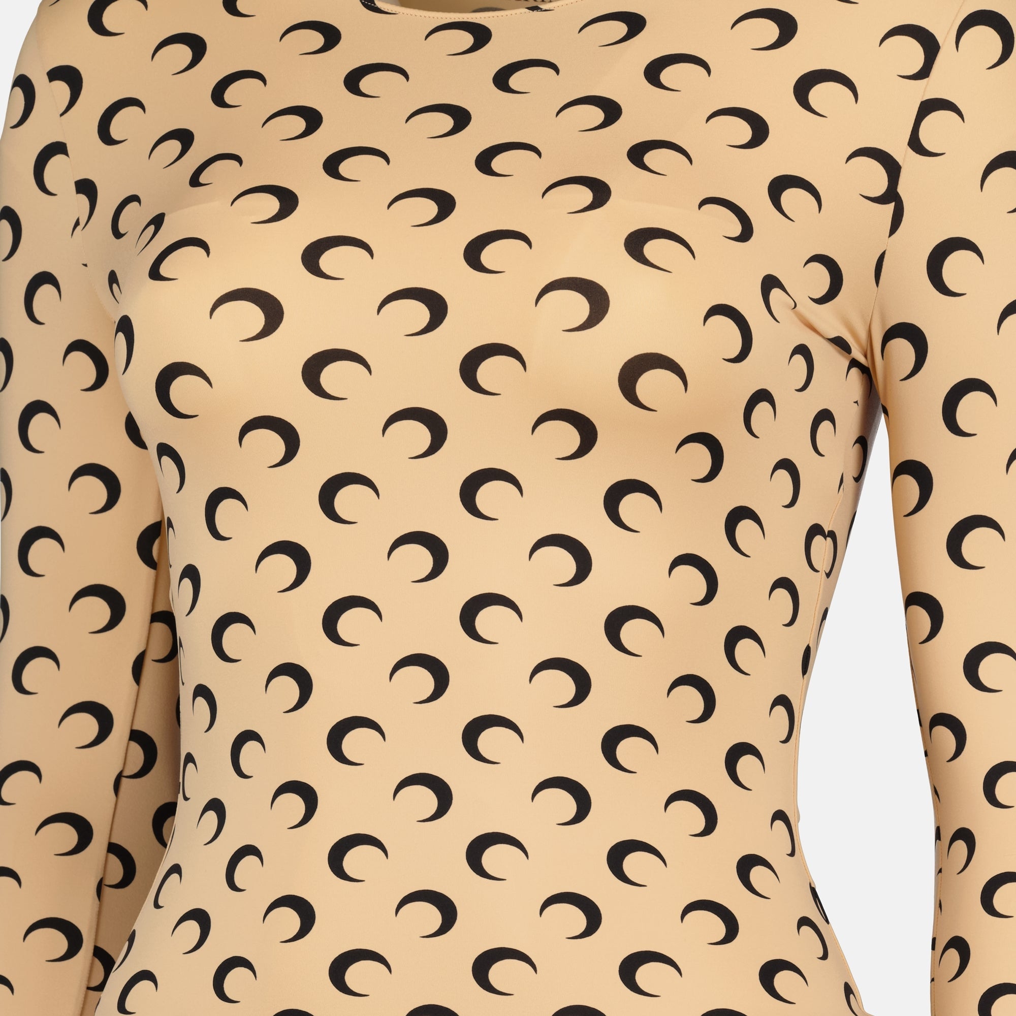 Marine Serre top, Jersey top, Moon print, Fitted clothing, Autumn-Winter 2025