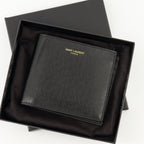 Image of East/West Coated Leather Wallet by Saint Laurent for Men - Season Spring-Summer 2025 - Detail View 2