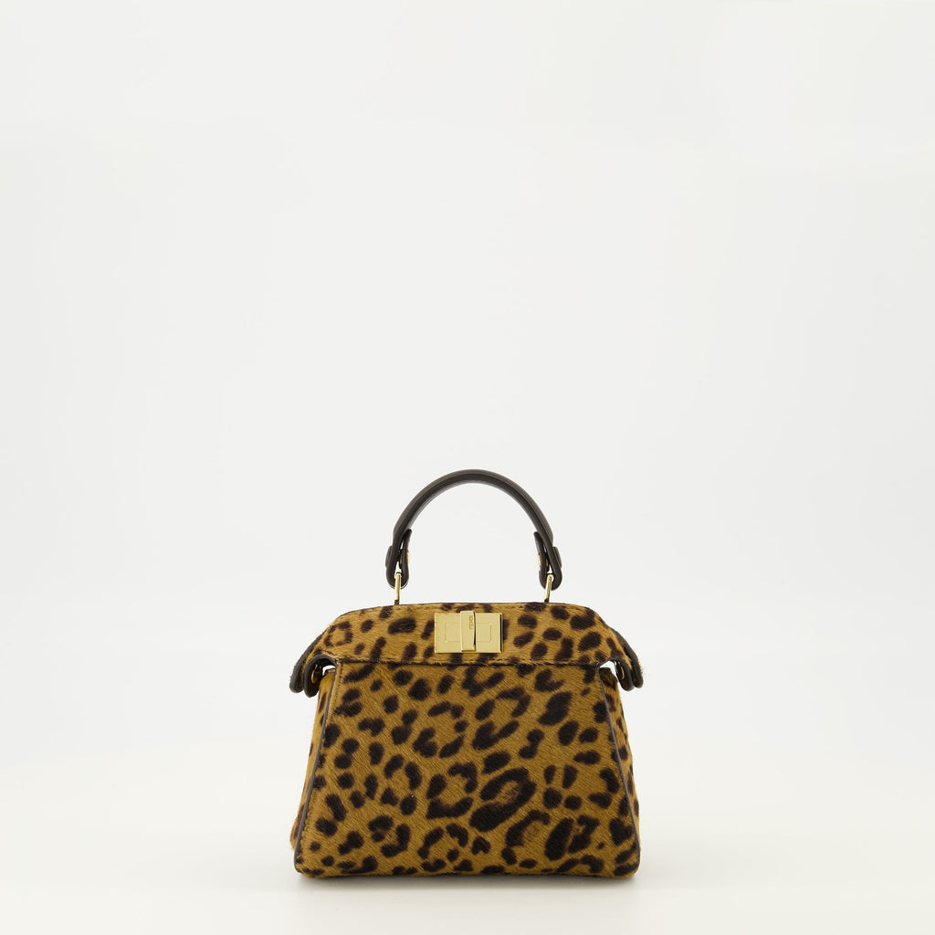 Fendi Peekabbo bag, leopard print handbag, calf leather bag, luxury accessories, fashion handbag