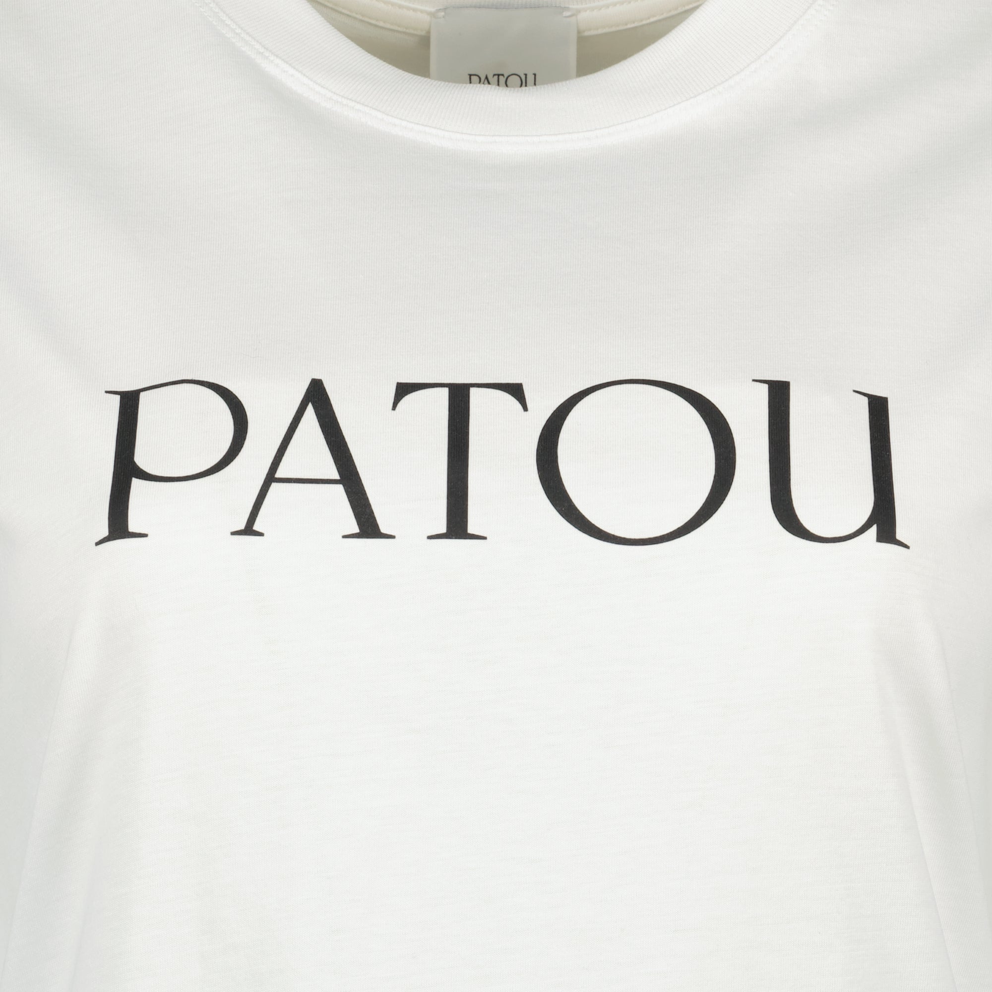 Patou T-shirt, organic cotton, white T-shirt, printed logo, Autumn-Winter 2025