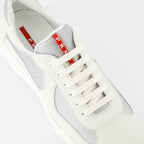 Image of Prada America's Cup Sneakers by Prada for Men - Season Autumn-Winter 2025 - Top Detail View