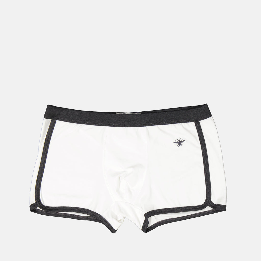 cotton boxer shorts, Dior, embroidered bee, elegant loungewear, designer underwear