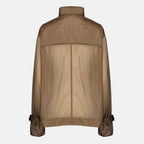 Blouse à Lavallière en Nylon Marron