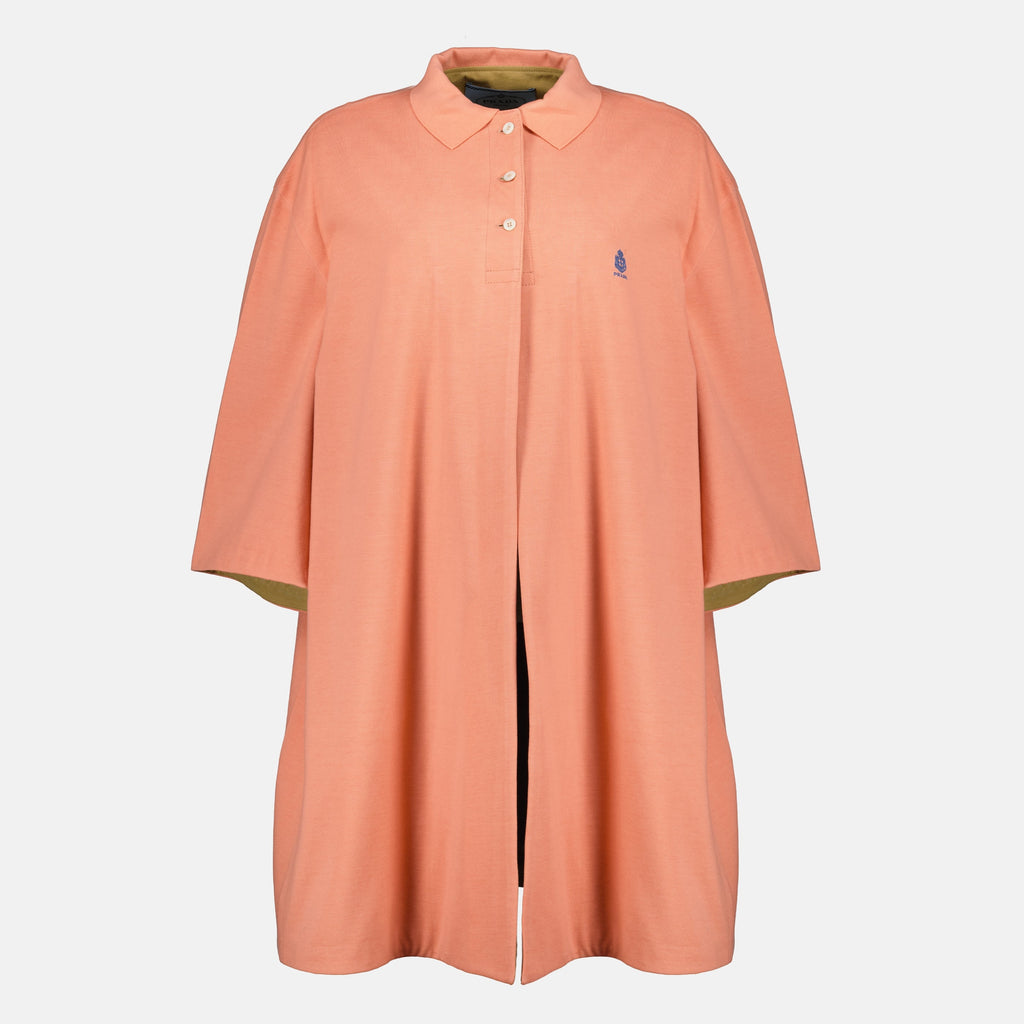 Immagine del cappotto in cotone piqué di Prada per donne - Stagione Primavera-Estate 2026 - Vista frontale