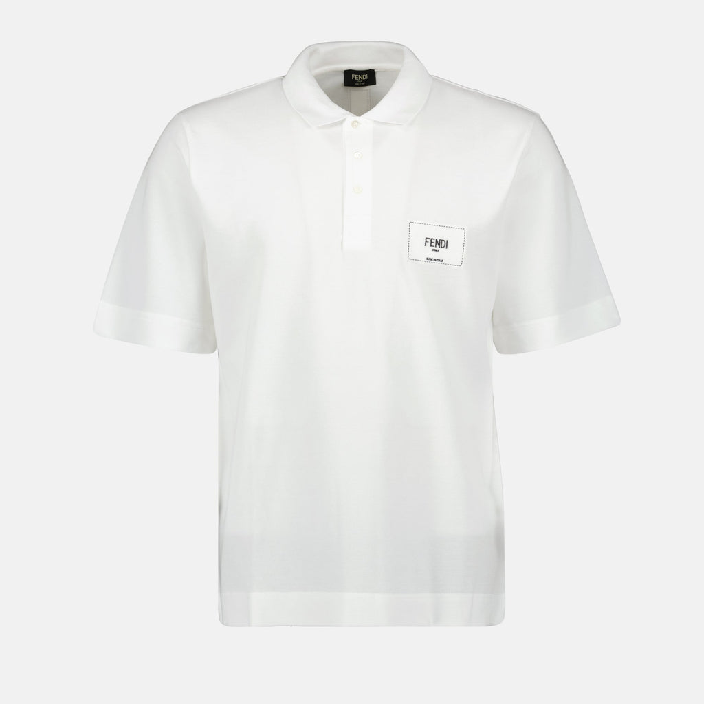White Embroidered Polo Shirt