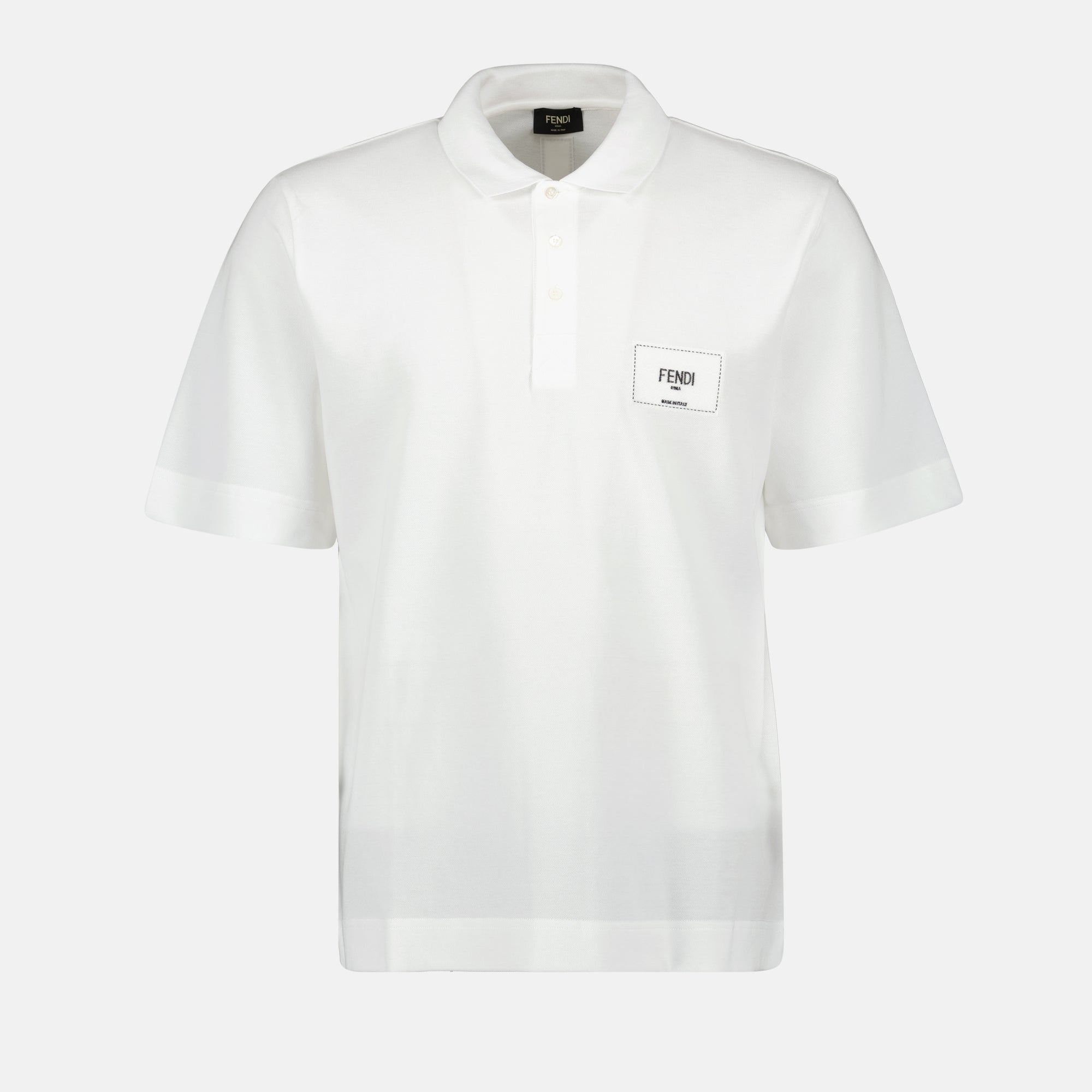 White Embroidered Polo Shirt
