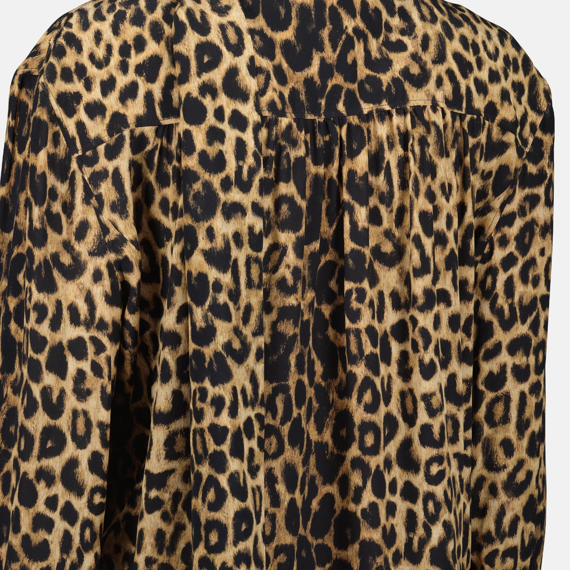 silk dress, leopard print dress, Saint Laurent dress, Autumn-Winter 2025, fashion dress