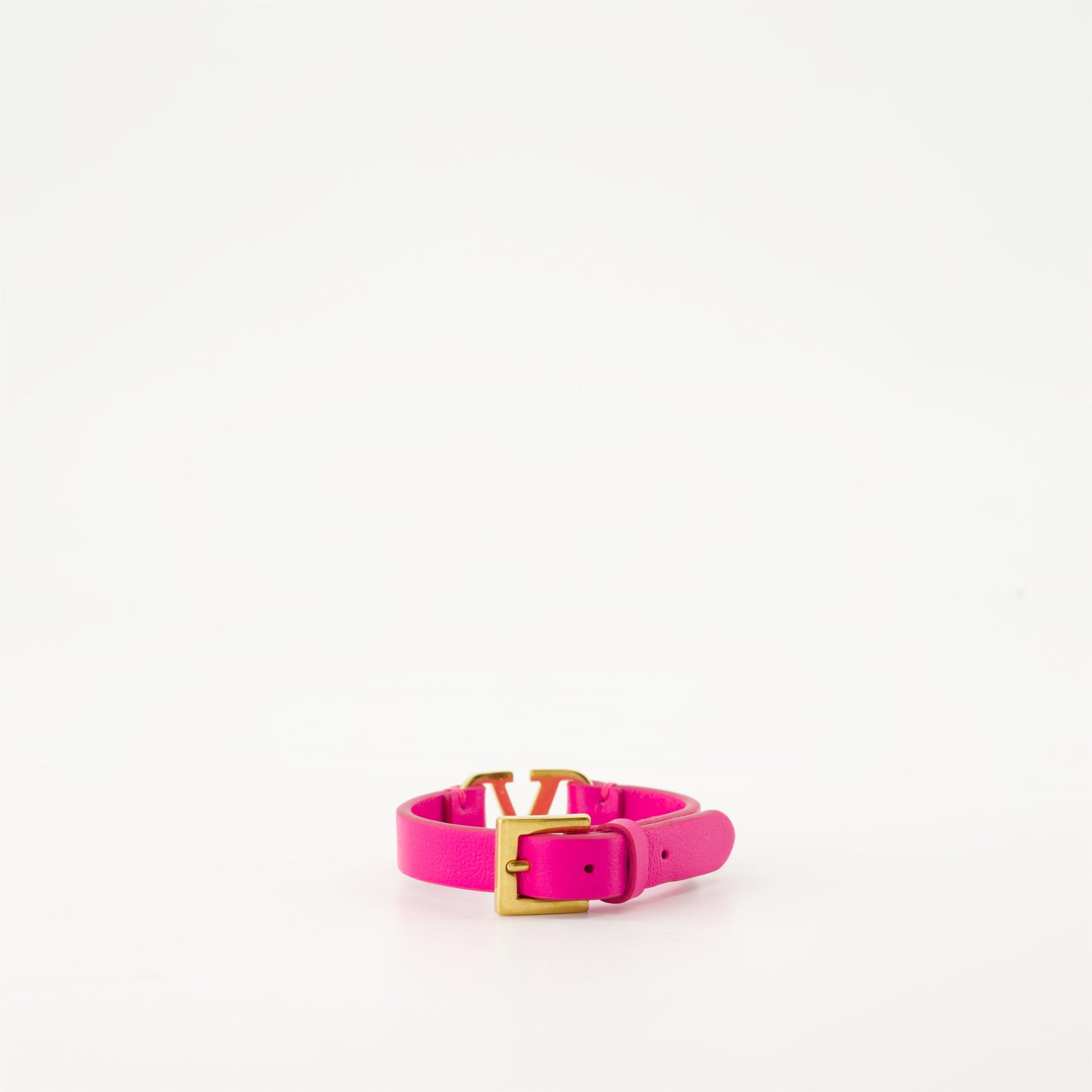 Pink Leather Bracelet, VLogo Bracelet, Valentino Garavani Bracelet, Luxury Accessories, Designer Bracelets