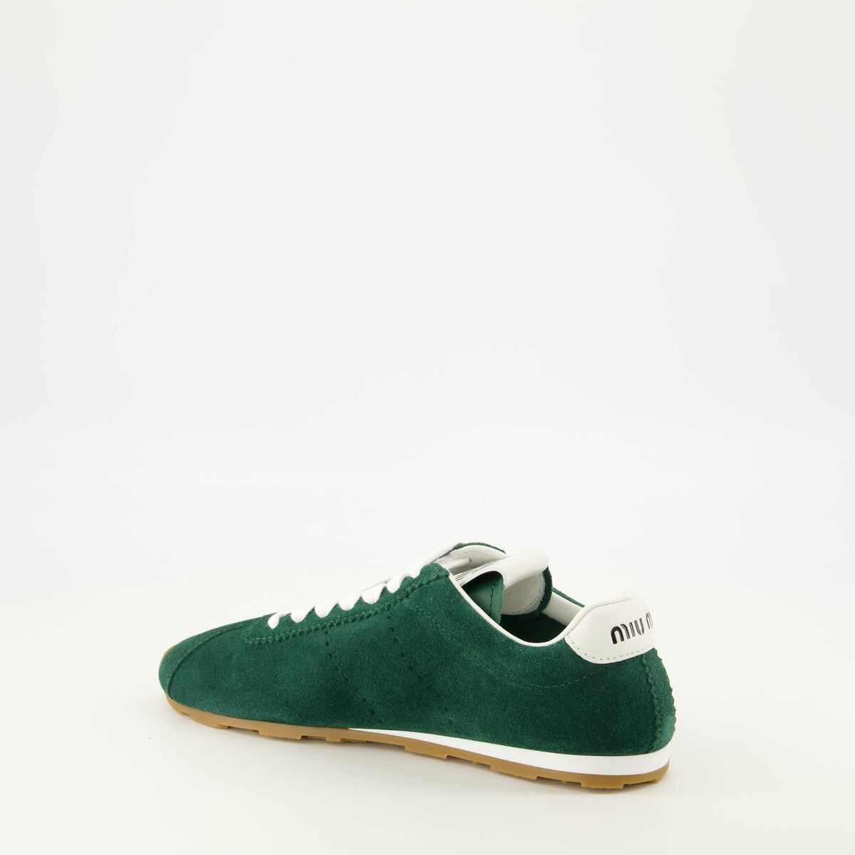 Sneaker Plume aus grünem Wildleder