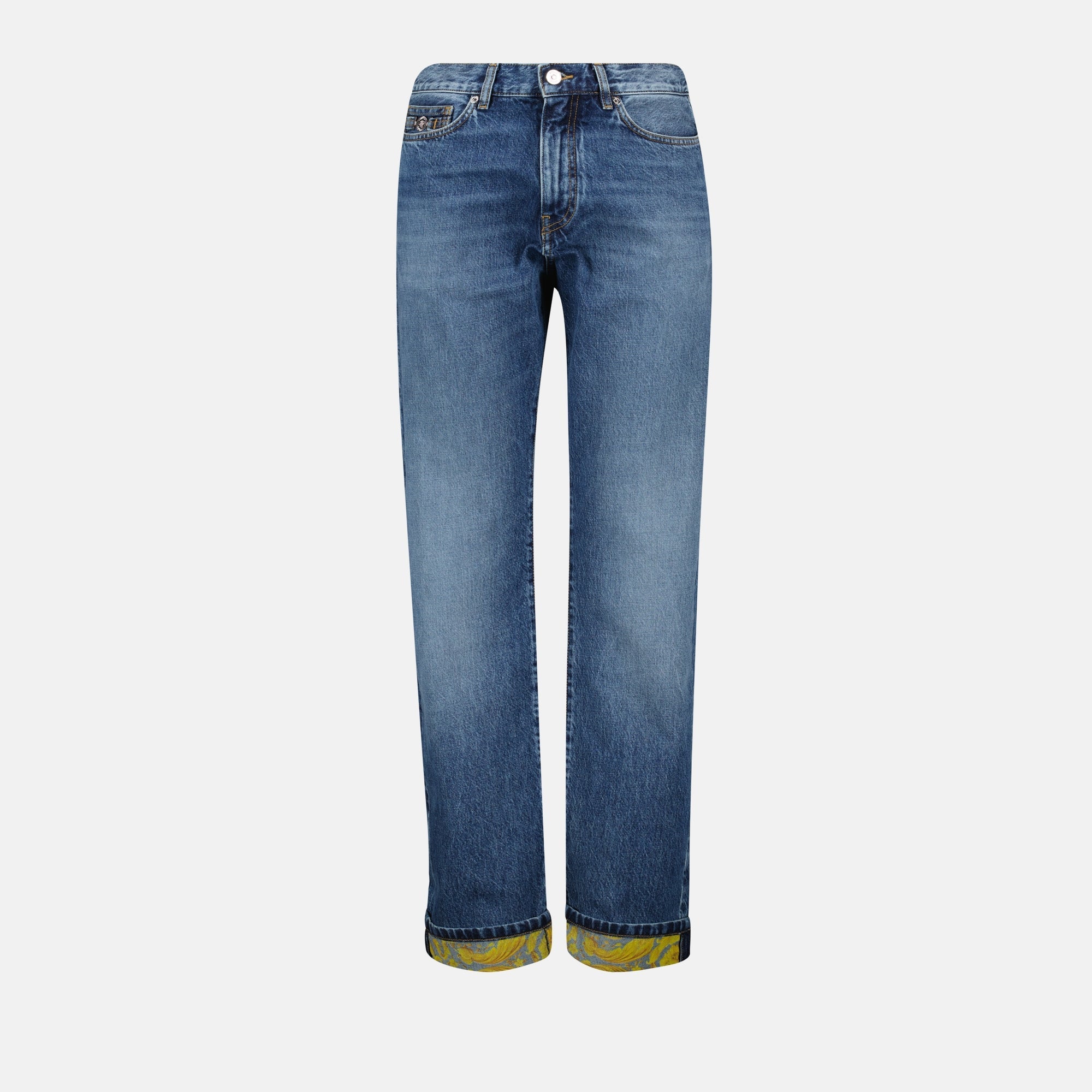 Barocco jeans, straight cut jeans, Versace jeans, designer denim, men's casual wear