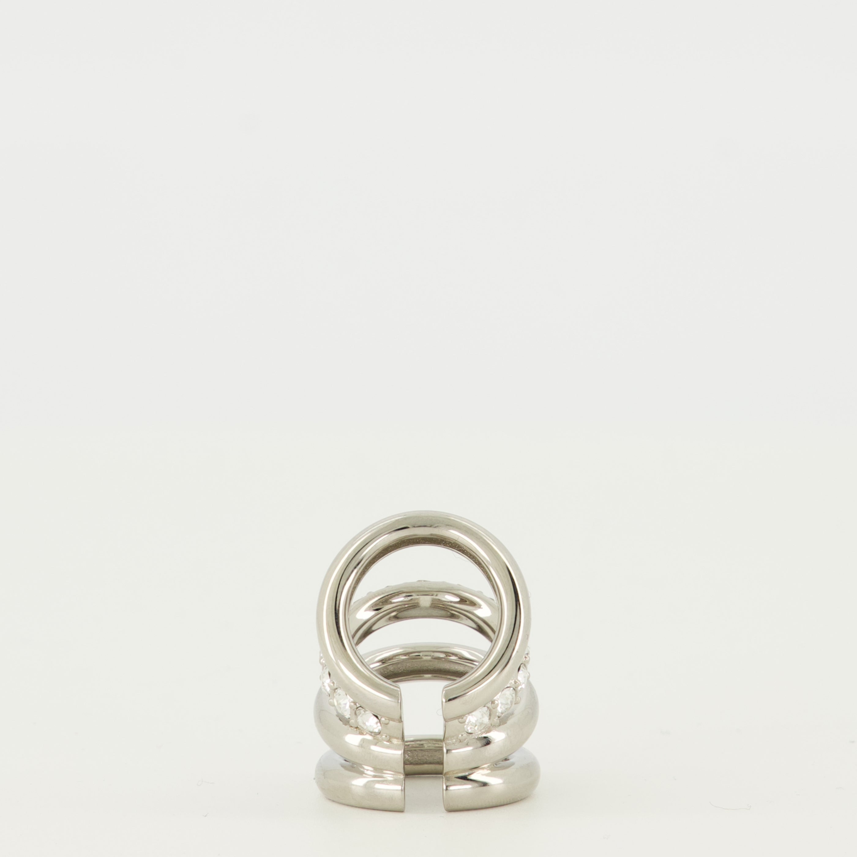 Punk Ohrringe mit Kristallen