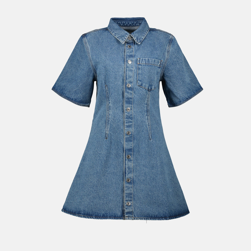 denim dress, AMI Paris, shirt dress, blue dress, Spring-Summer 2025