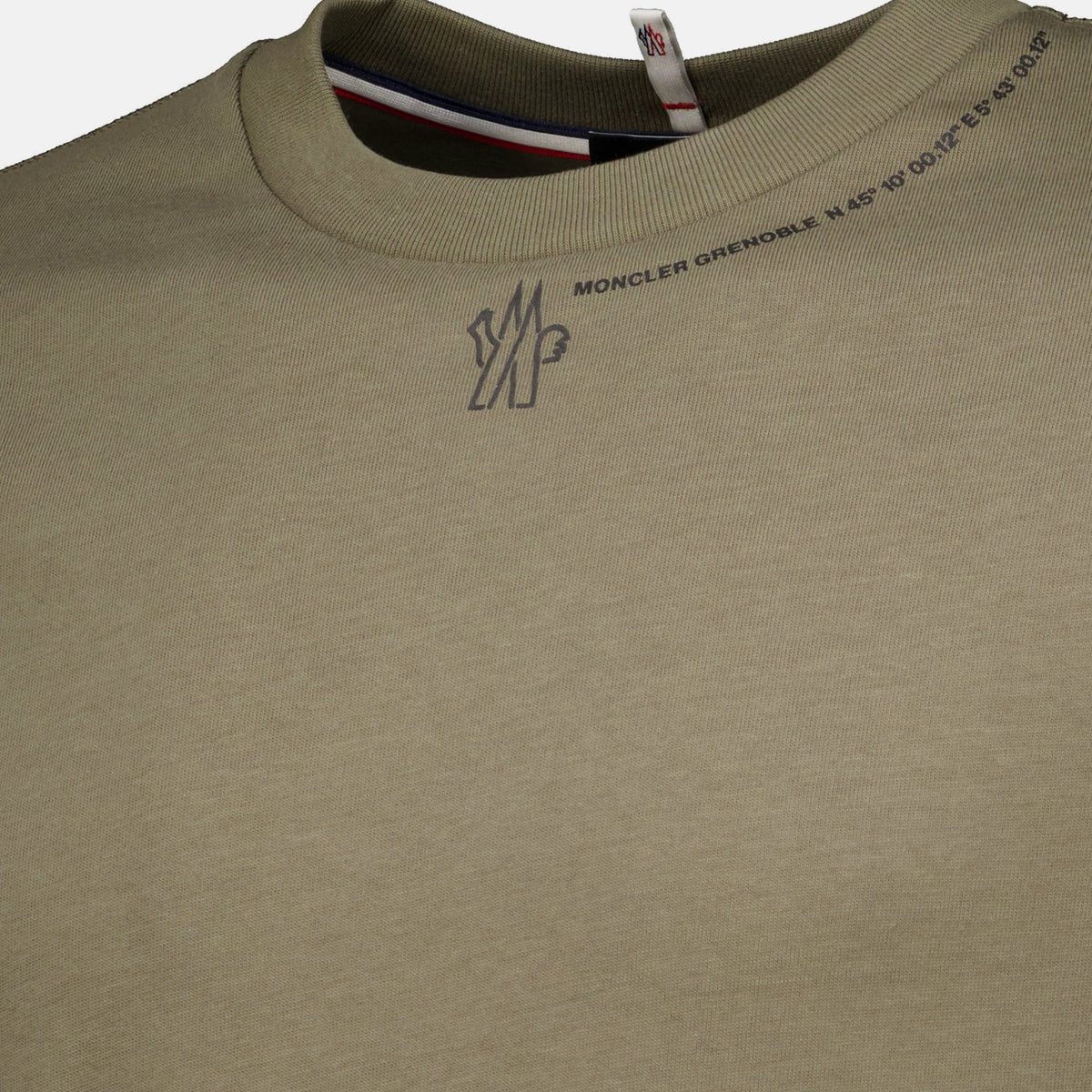 T-shirt de jersey de algodão caqui