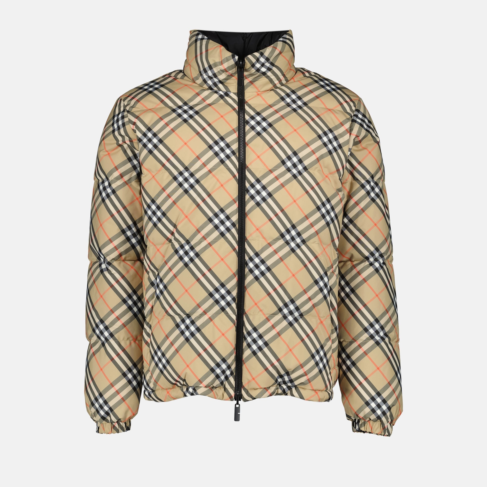 Burberry jacket, reversible down jacket, polyester outerwear, Autumn-Winter collection, men's outerwear