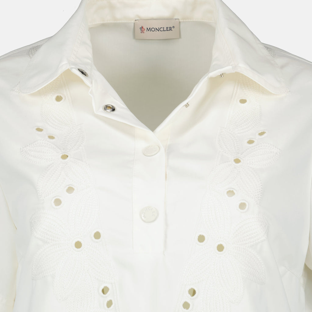 Robe Chemise en Coton Brodée