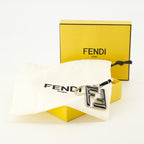 Image of Squared FF Black and Silver Keychain by Fendi for Men - Season Spring-Summer 2026 - Detail View 2
