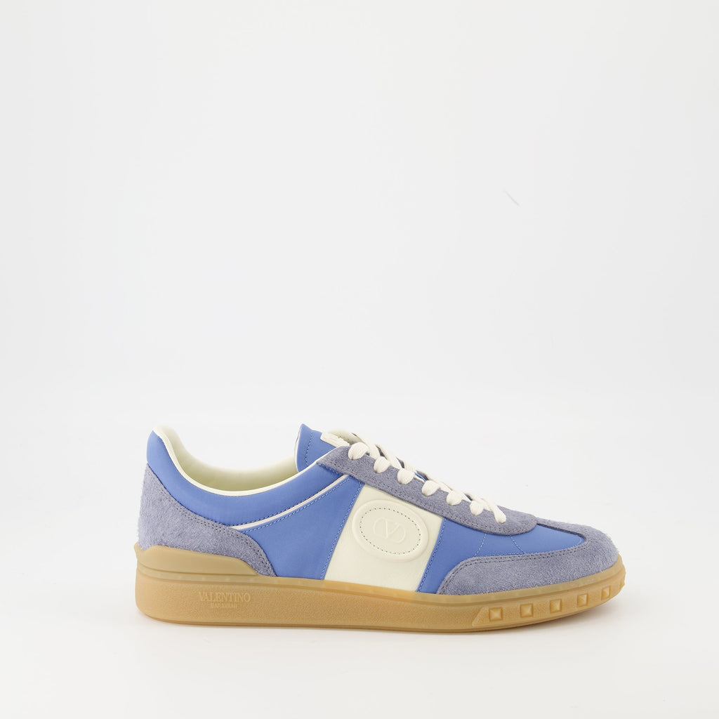 Valentino Garavani sneakers, UpVillage blue sneakers, premium leather footwear, comfortable lace-up shoes, stylish everyday sneakers
