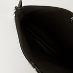 Image of Black Leather Tote with VLogo Detail by Valentino Garavani for Women - Season Autumn-Winter 2024 - Detail View 2