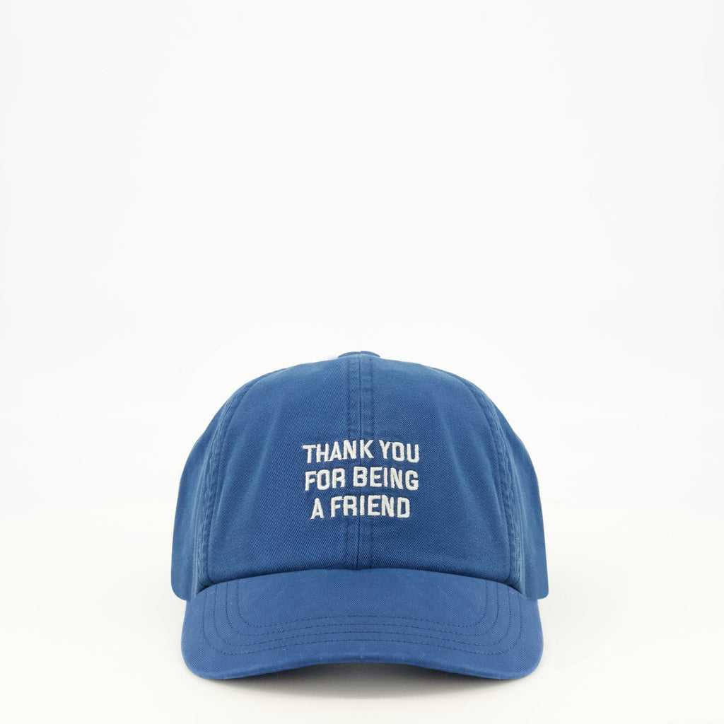 Casquette en coton bleu avec broderie