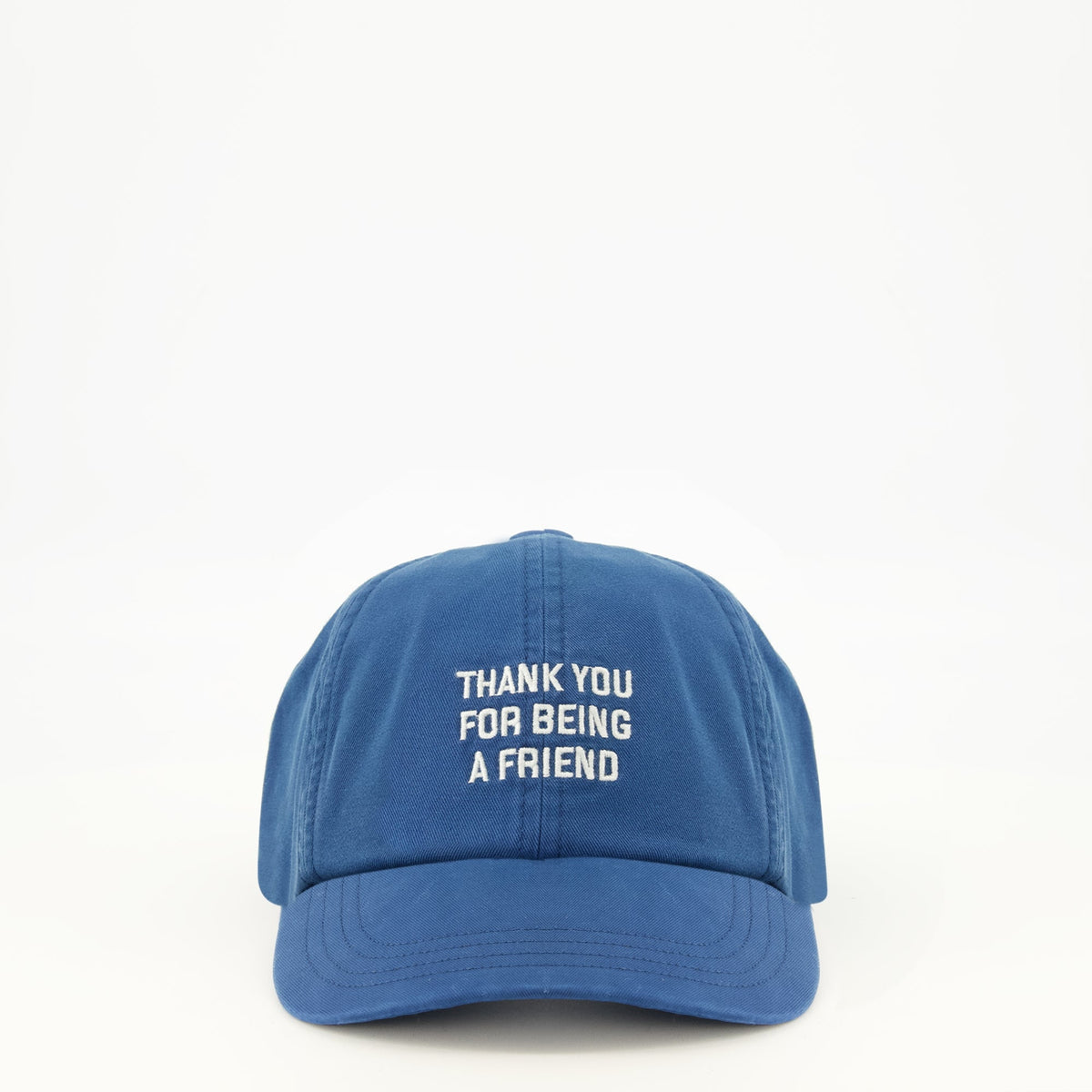 Casquette en coton bleu avec broderie