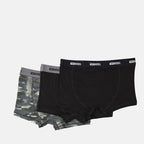 military boxer shorts, Diesel boxer set, cotton elastane underwear, navy black boxers, modern men's underwear