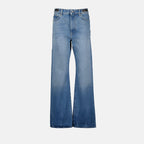 Immagine dei Jeans Flare in Denim di Rabanne per Donne - Stagione Autunno-Inverno 2024 - Vista Frontale