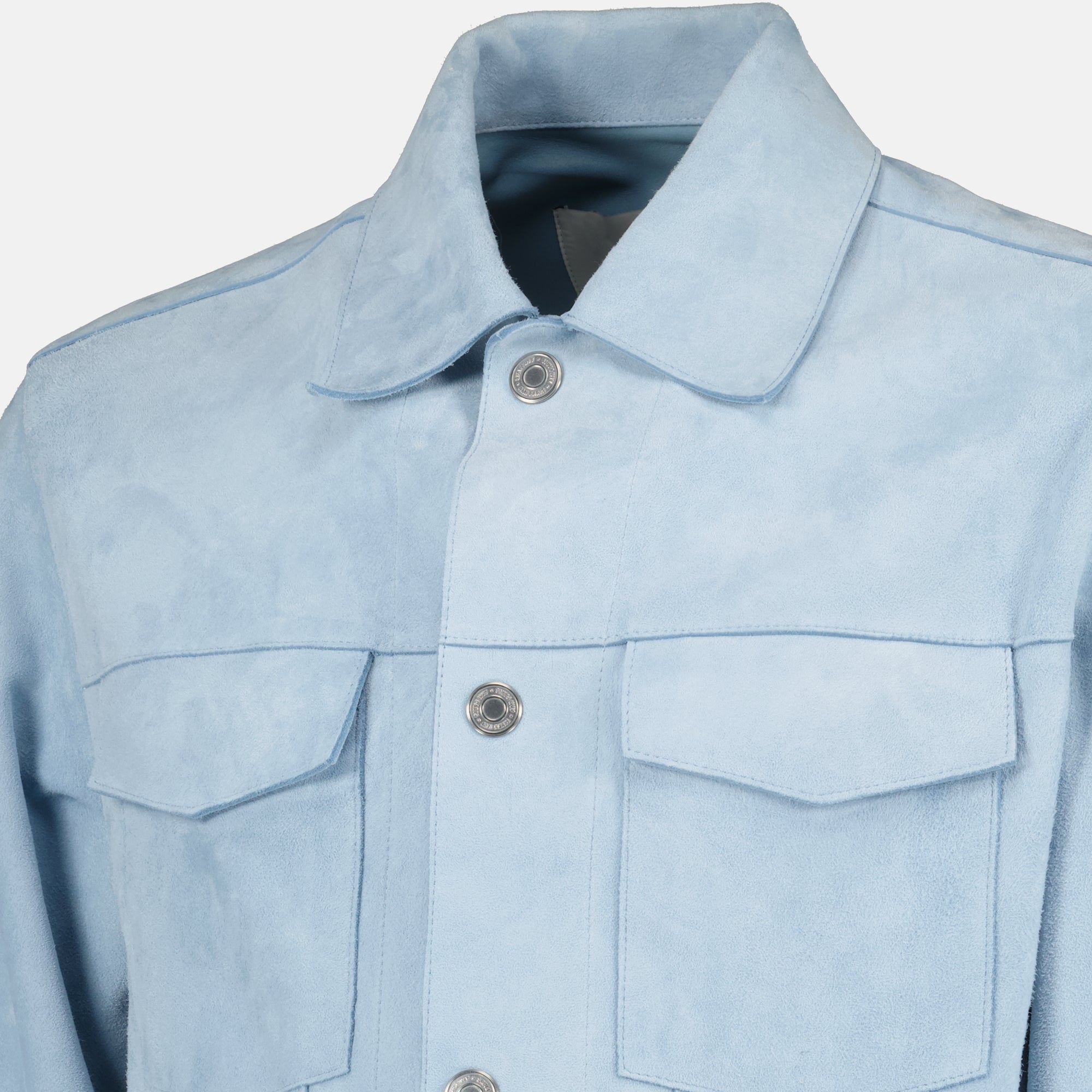 blue suede jacket ami paris 15576653627772