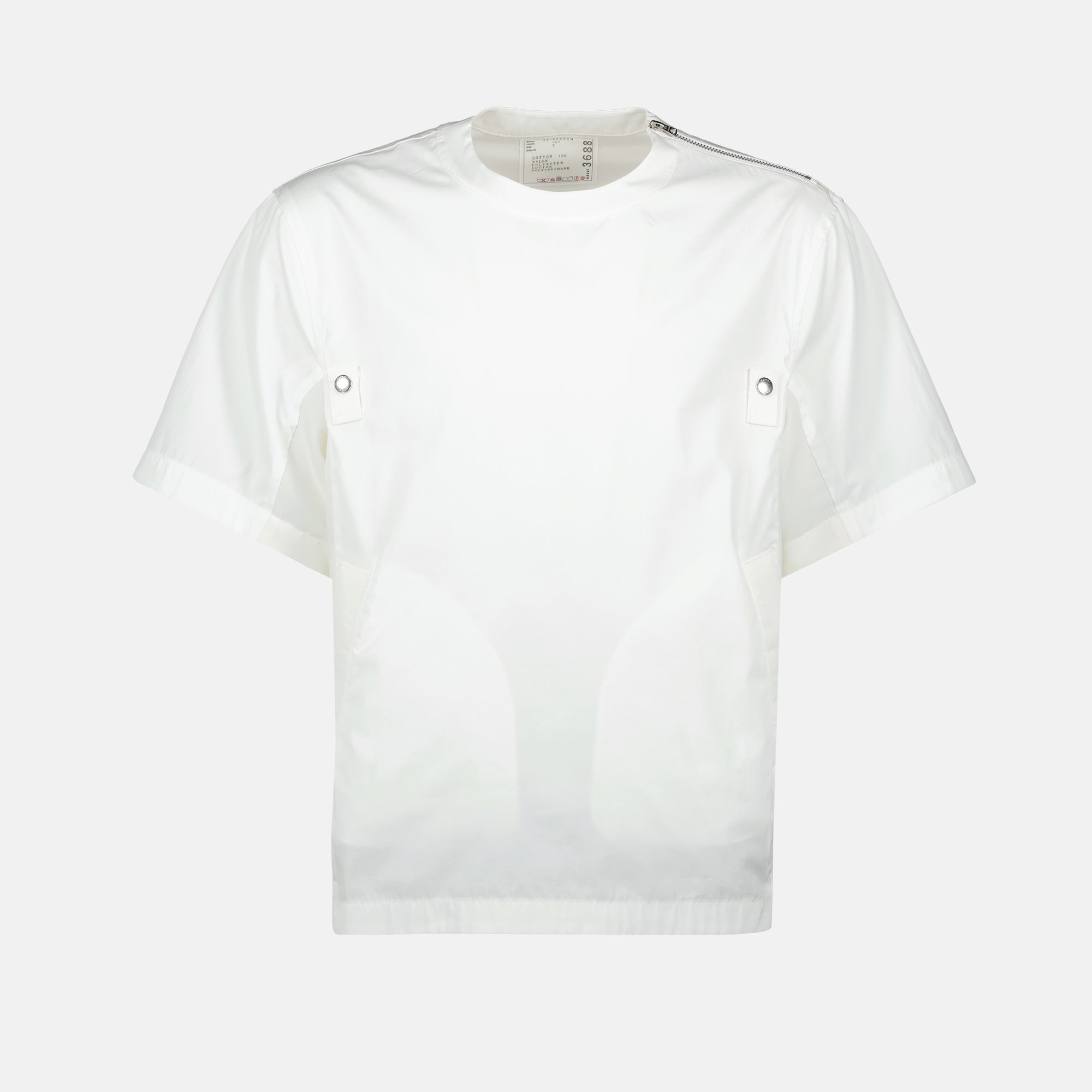 jersey t-shirt, Sacai, white t-shirt, casual wear, Spring-Summer collection