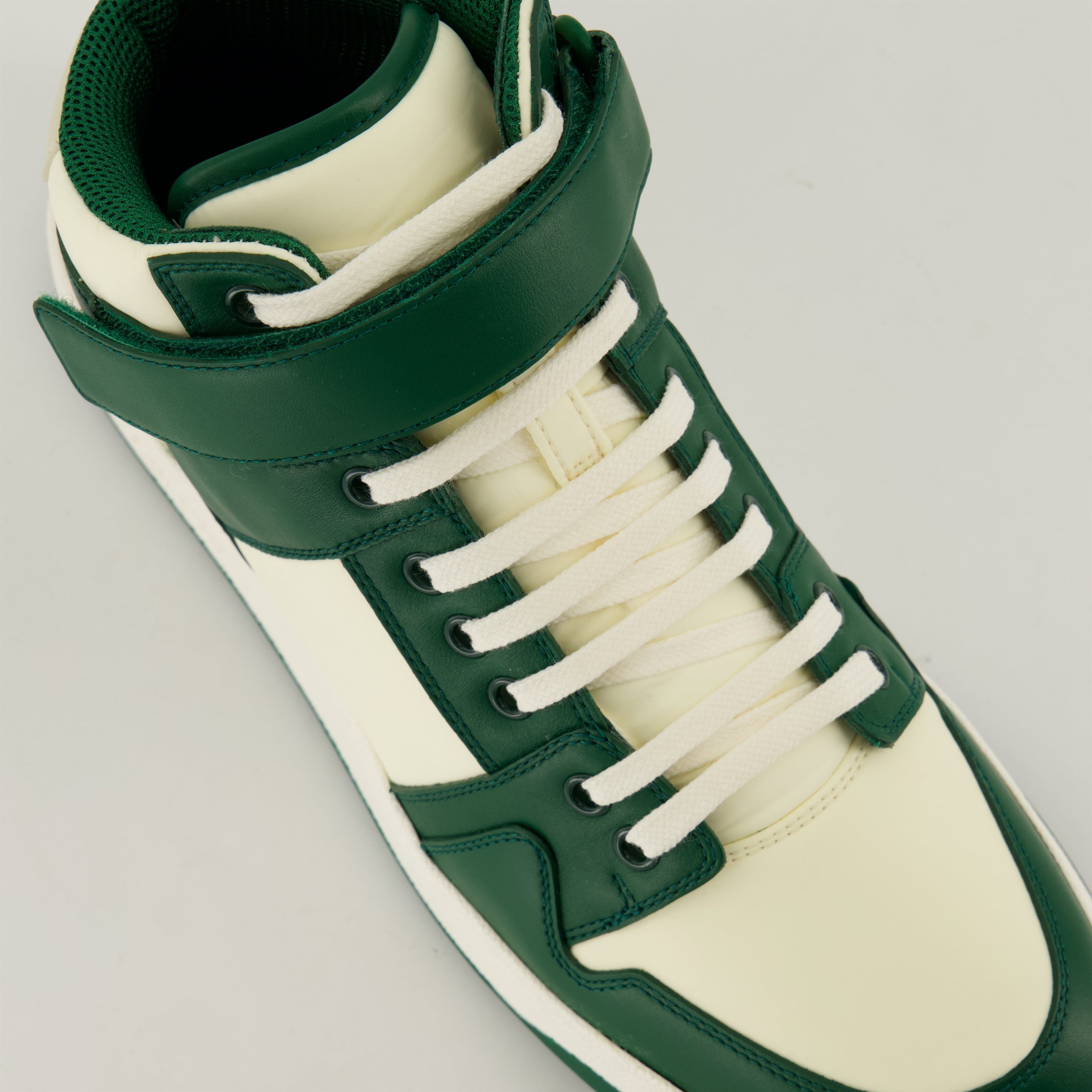 Image of Lax Nylon High-Top Sneakers by Saint Laurent for Men - Season Autumn-Winter 2024 - Top Detail View