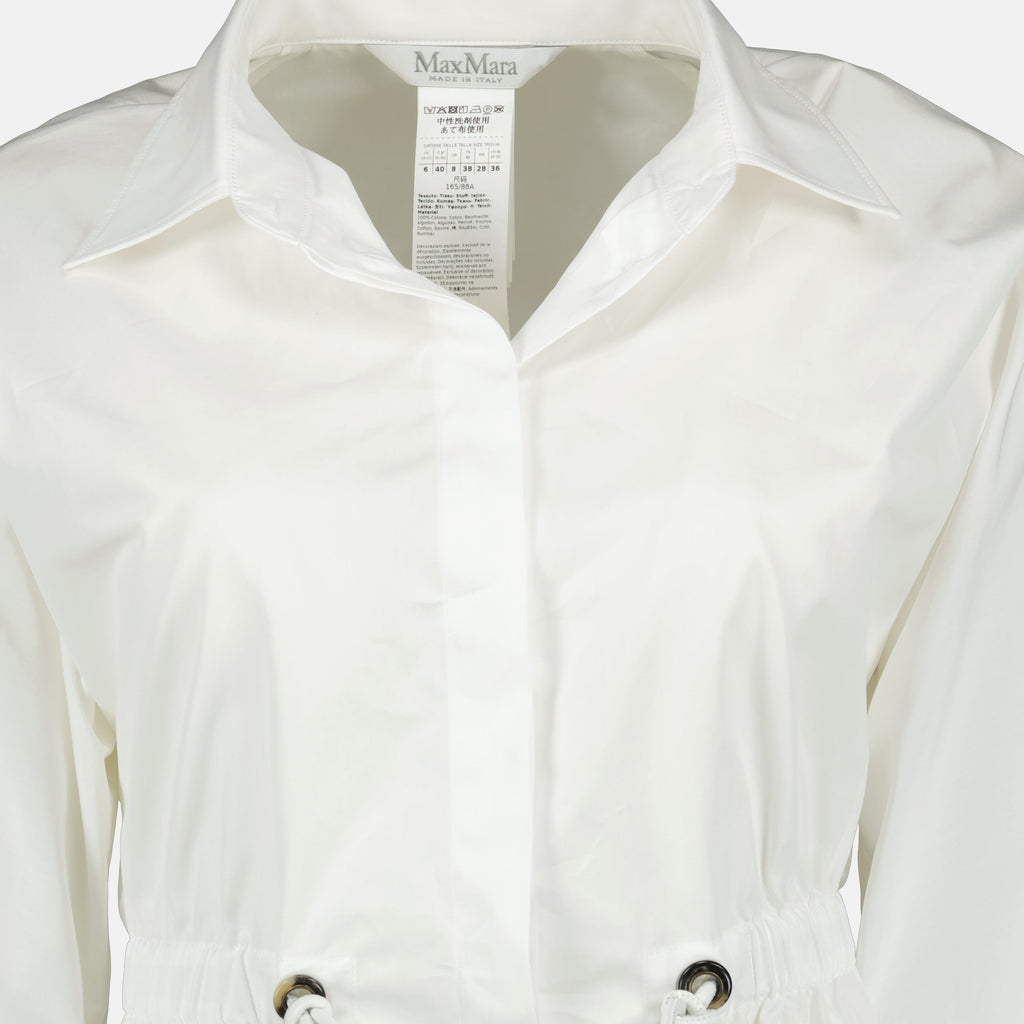 Camisa de Popelina de Algodão Branca