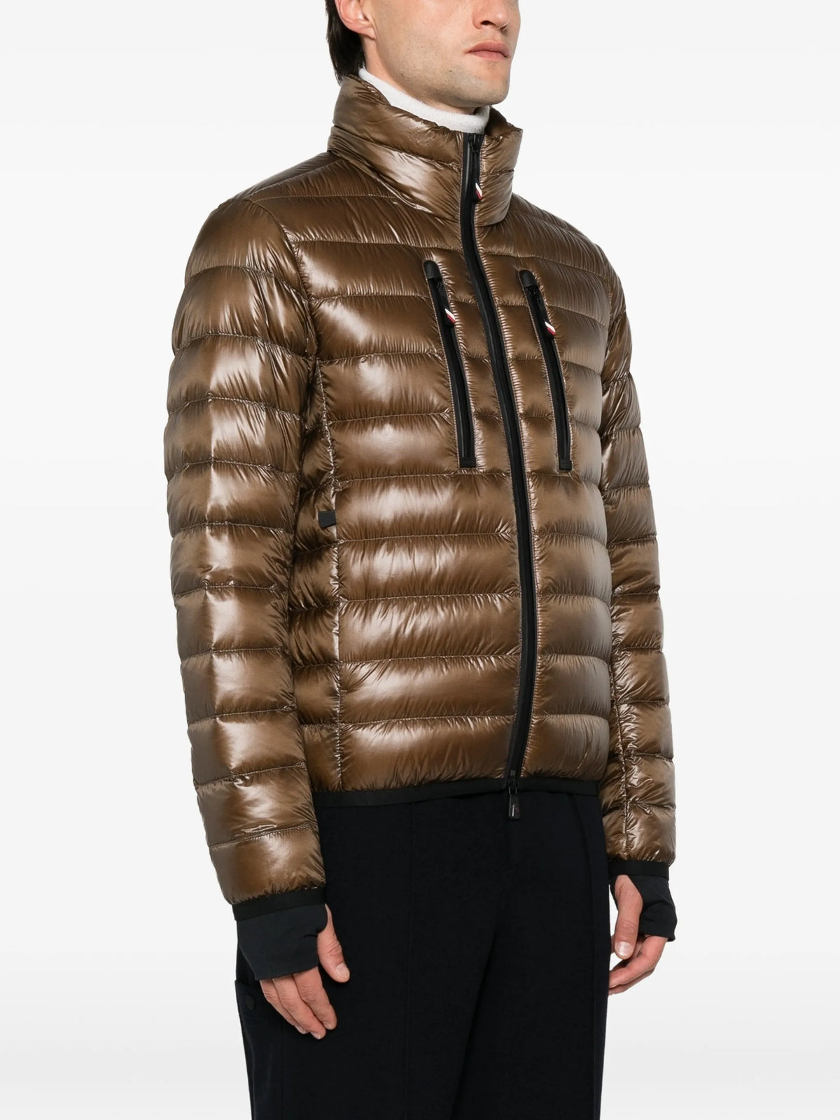 Image of Hers Brown Ski Jacket by Moncler Grenoble for Men - Season Autumn-Winter 2026 - Model View 2