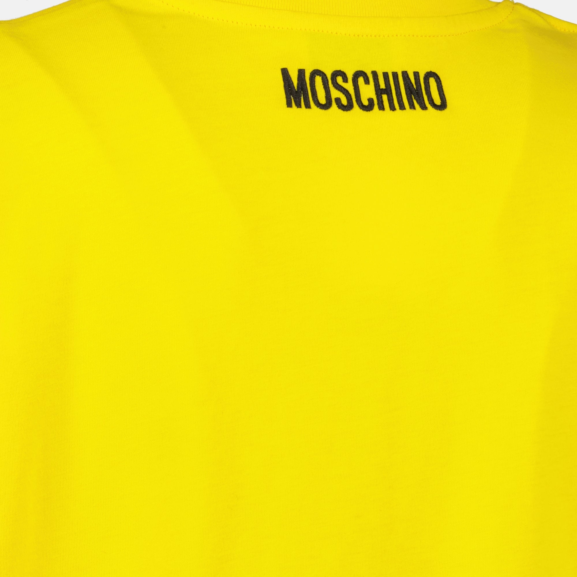 Moschino T-shirt, Smiley print, oversized T-shirt, cotton casual wear, Autumn-Winter collection